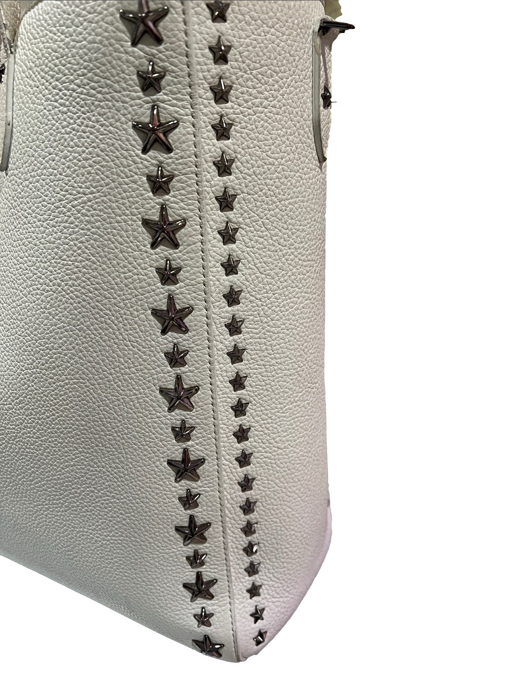 Jimmy Choo White Star Large Leather Tote - Picture 10 of 17